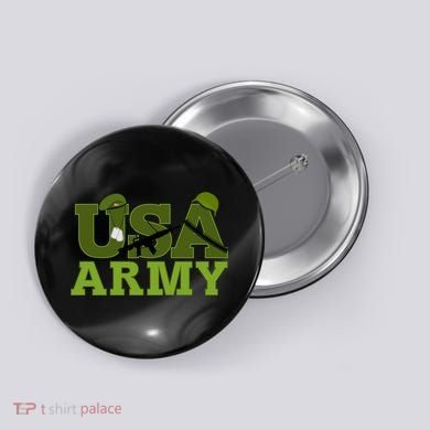USA Army Camo Logo Button