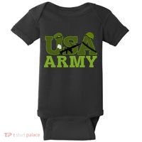 USA Army Camo Logo Baby Bodysuit thumb 0