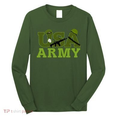 USA Army Camo Logo Long Sleeve Shirt