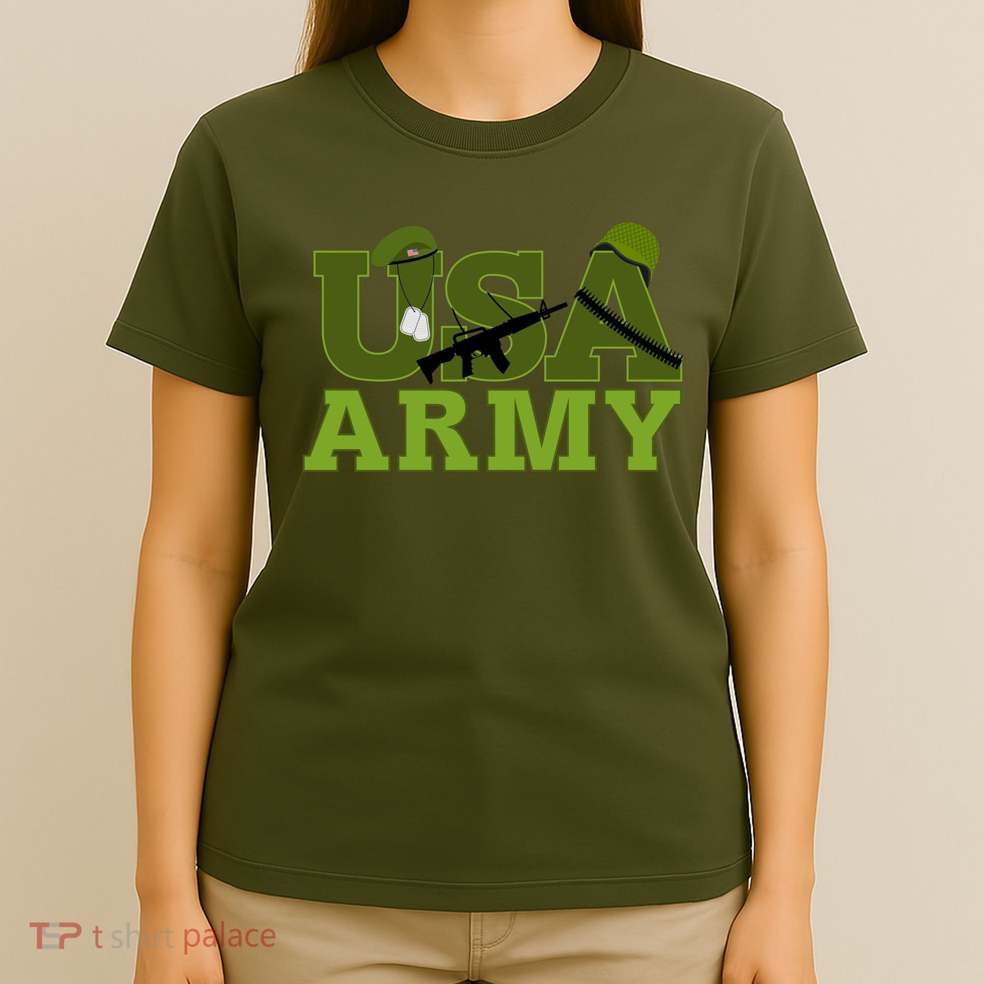 USA Army Camo Logo T-Shirt