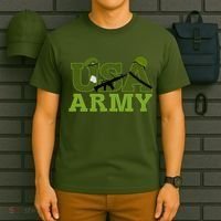 USA Army Camo Logo T-Shirt thumb 6