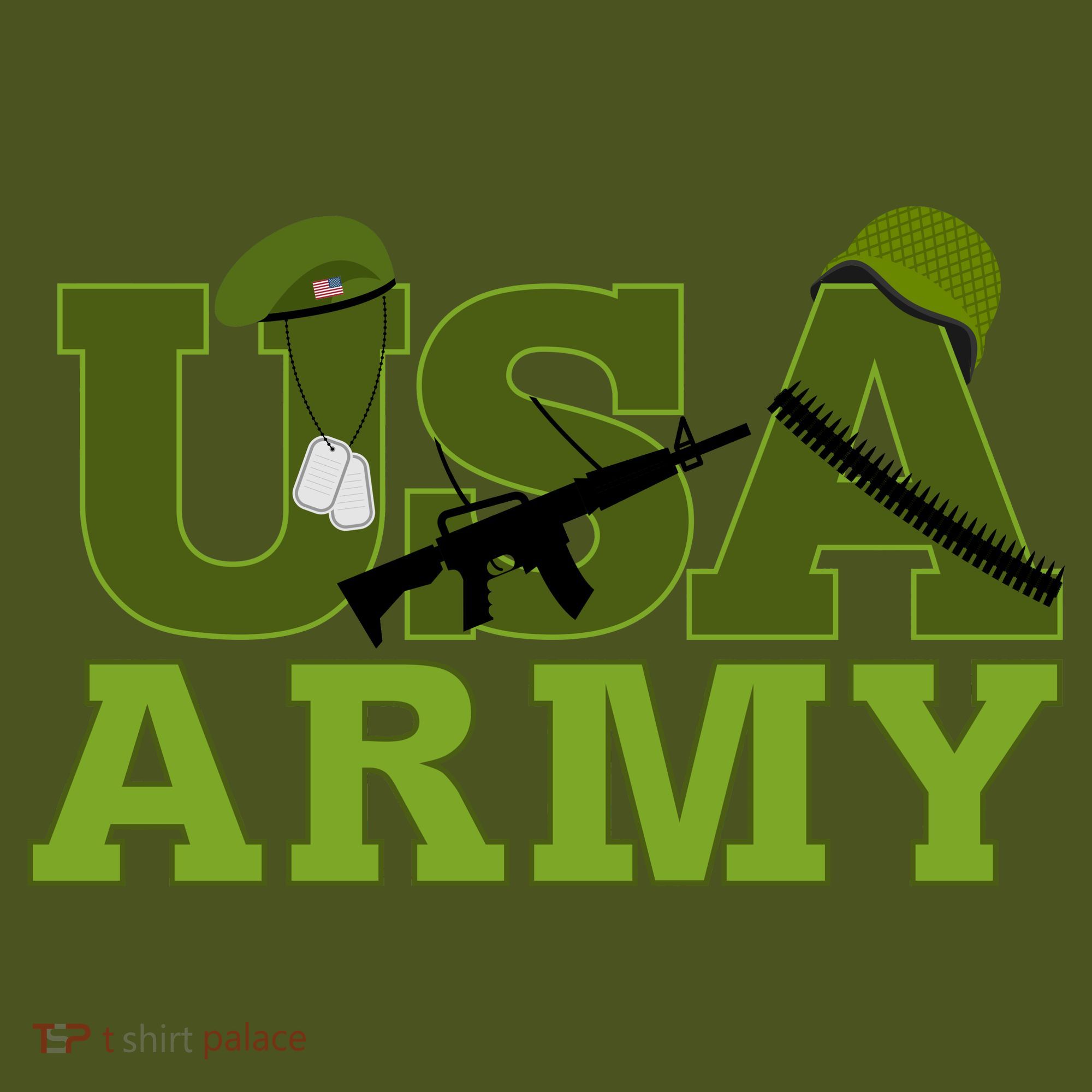 USA Army Camo Logo T-Shirt