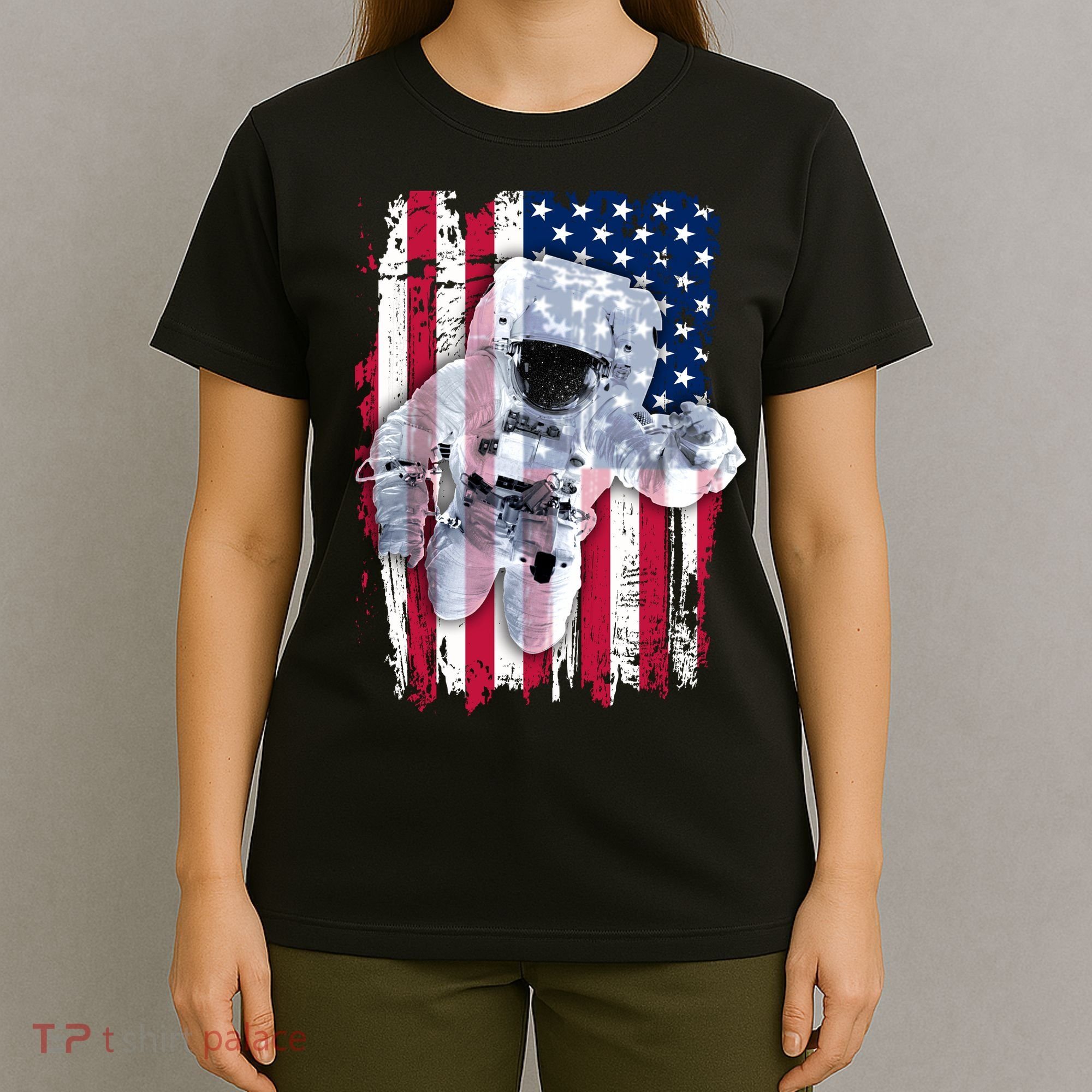 USA Astronaut American Space Flag T-Shirt