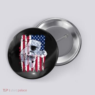 USA Astronaut American Space Flag Button