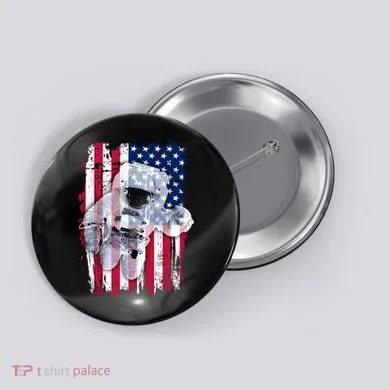 USA Astronaut American Space Flag Button