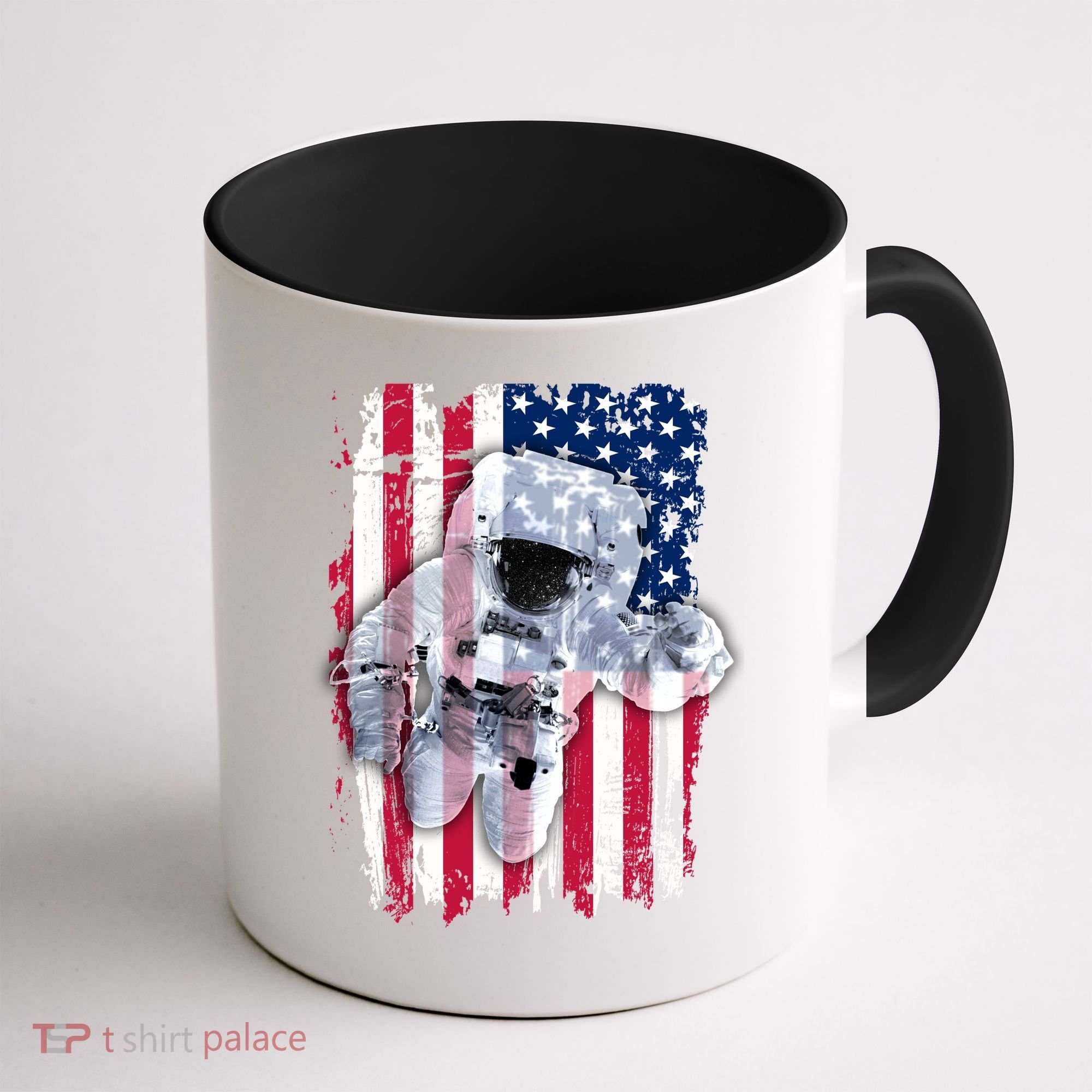 USA Astronaut American Space Flag Coffee Mug
