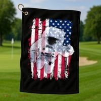 USA Astronaut American Space Flag Golf Towel thumb 1