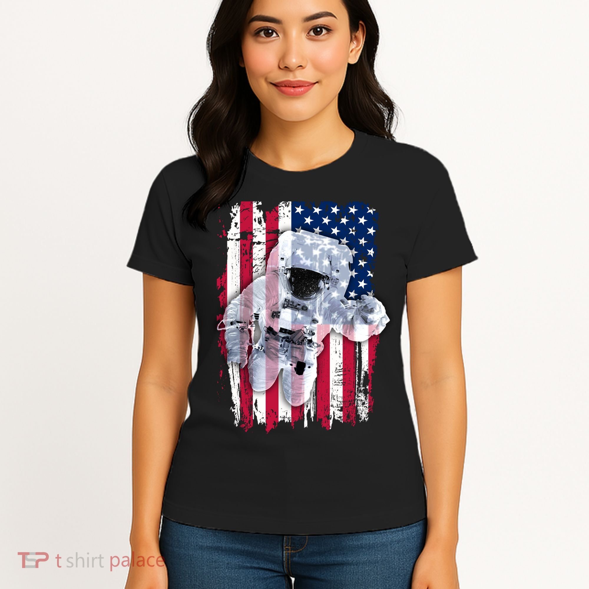 USA Astronaut American Space Flag Women's T-Shirt