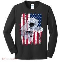 USA Astronaut American Space Flag Kids Long Sleeve Shirt thumb 0
