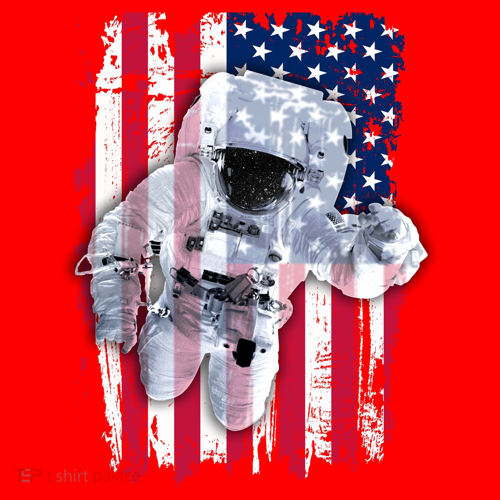 USA Astronaut American Space Flag Santa Hat