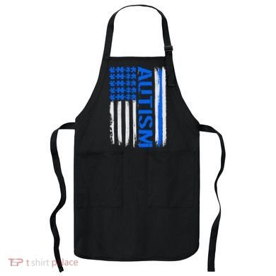 USA Autism Awareness Puzzle Flag Apron