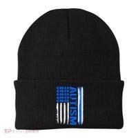 USA Autism Awareness Puzzle Flag Beanie thumb 0