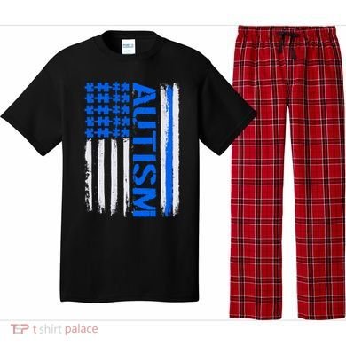 USA Autism Awareness Puzzle Flag Pajama Set