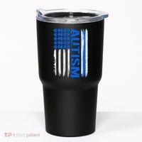 USA Autism Awareness Puzzle Flag Tumbler thumb 0
