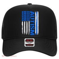 USA Autism Awareness Puzzle Flag Hat thumb 0