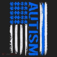USA Autism Awareness Puzzle Flag Golf Towel thumb 3