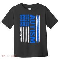 USA Autism Awareness Puzzle Flag Toddler T-Shirt thumb 0
