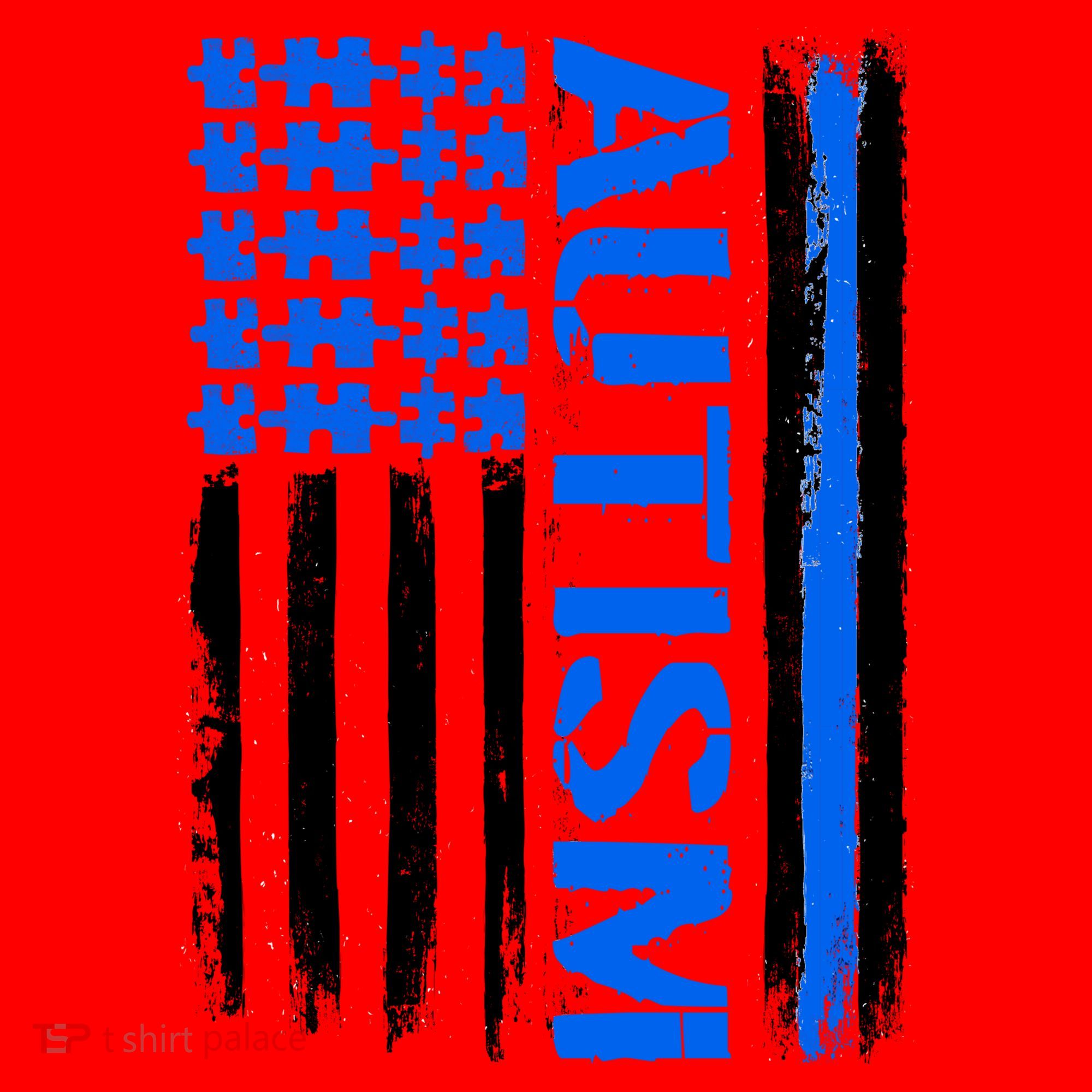 USA Autism Awareness Puzzle Flag Santa Hat