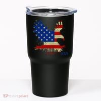 USA Bald Eagle Flag Drip 4th of July Tumbler thumb 0