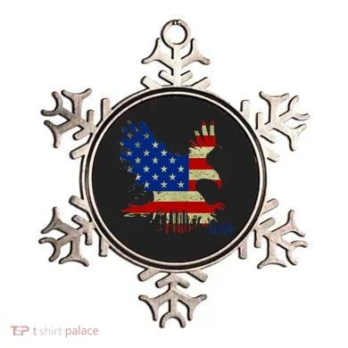 USA Bald Eagle Flag Drip 4th of July Ornament