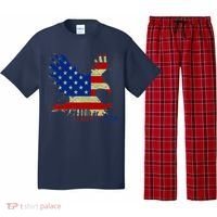 USA Bald Eagle Flag Drip 4th of July Pajama Set thumb 0