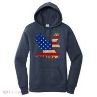 USA Bald Eagle Flag Drip 4th of July Women's Hoodie thumb 0
