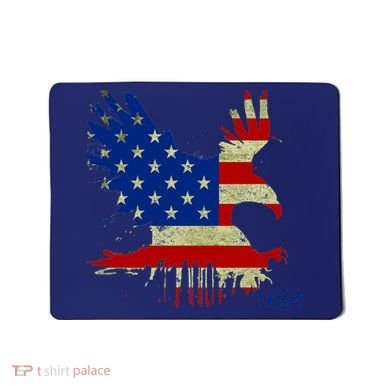 USA Bald Eagle Flag Drip 4th of July Mousepad