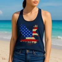 USA Bald Eagle Flag Drip 4th of July Women's Tank Top thumb 2