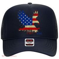 USA Bald Eagle Flag Drip 4th of July Hat thumb 0
