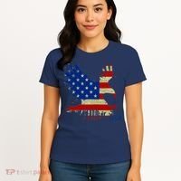 USA Bald Eagle Flag Drip 4th of July Women's T-Shirt thumb 4