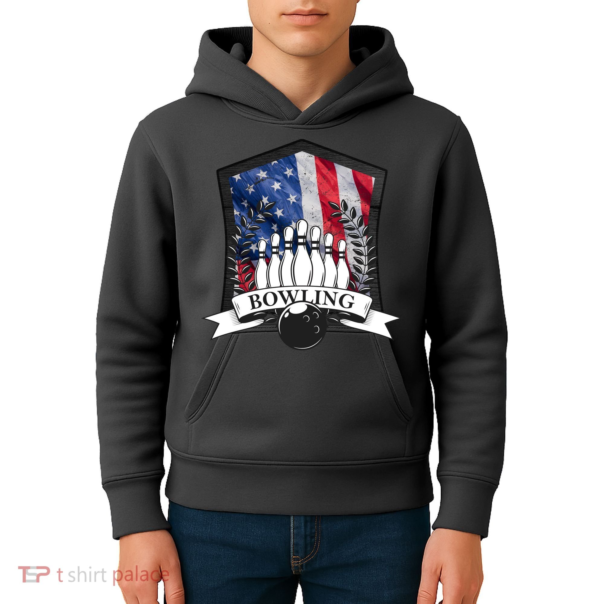 USA Bowling Team Kids Hoodie