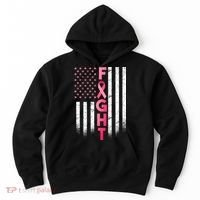 USA Breast Cancer Awareness Fight Logo Hoodie thumb 0