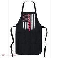 USA Breast Cancer Awareness Fight Logo Apron thumb 0