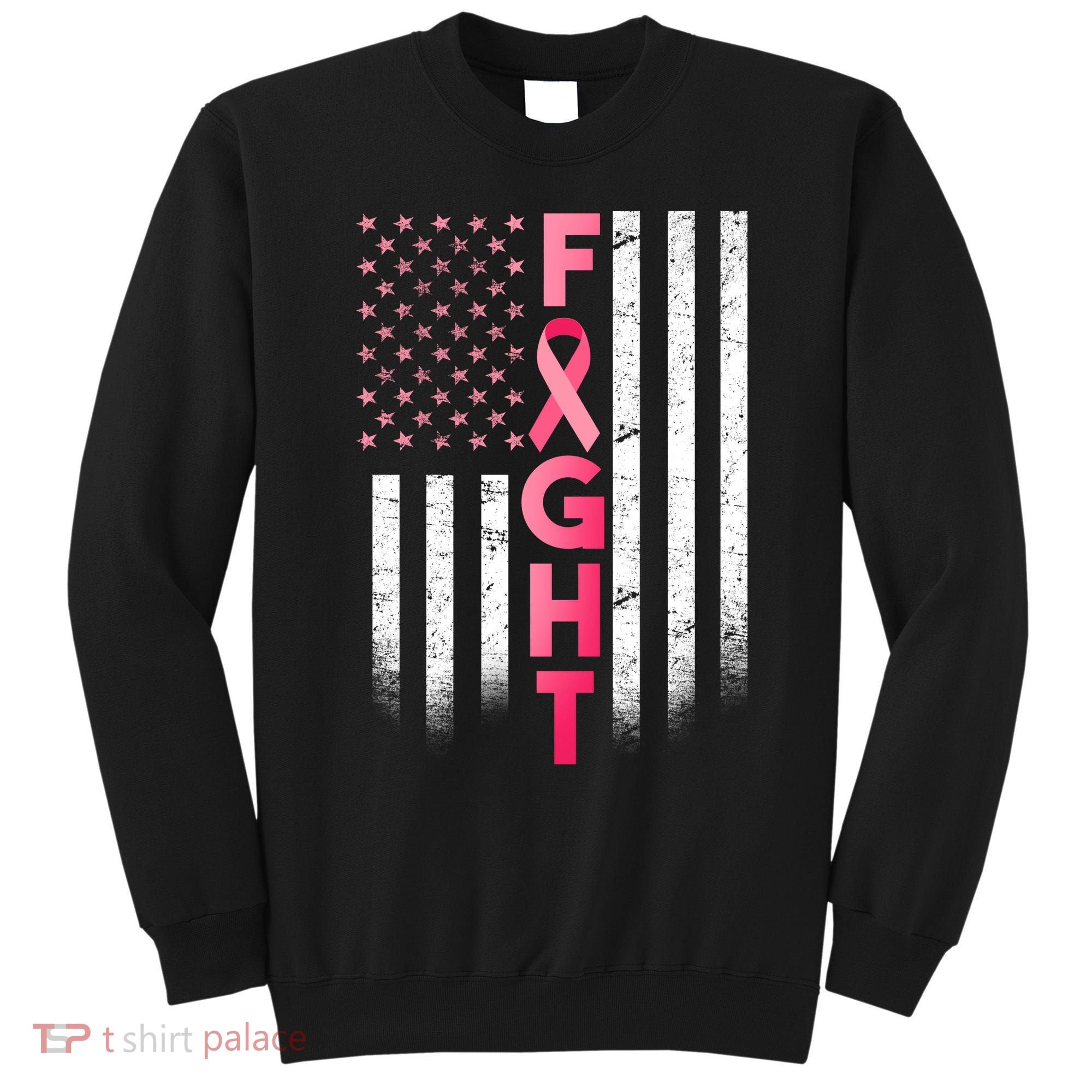 USA Breast Cancer Awareness Fight Logo Sweatshirt