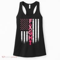 USA Breast Cancer Awareness Fight Logo Women's Tank Top thumb 0