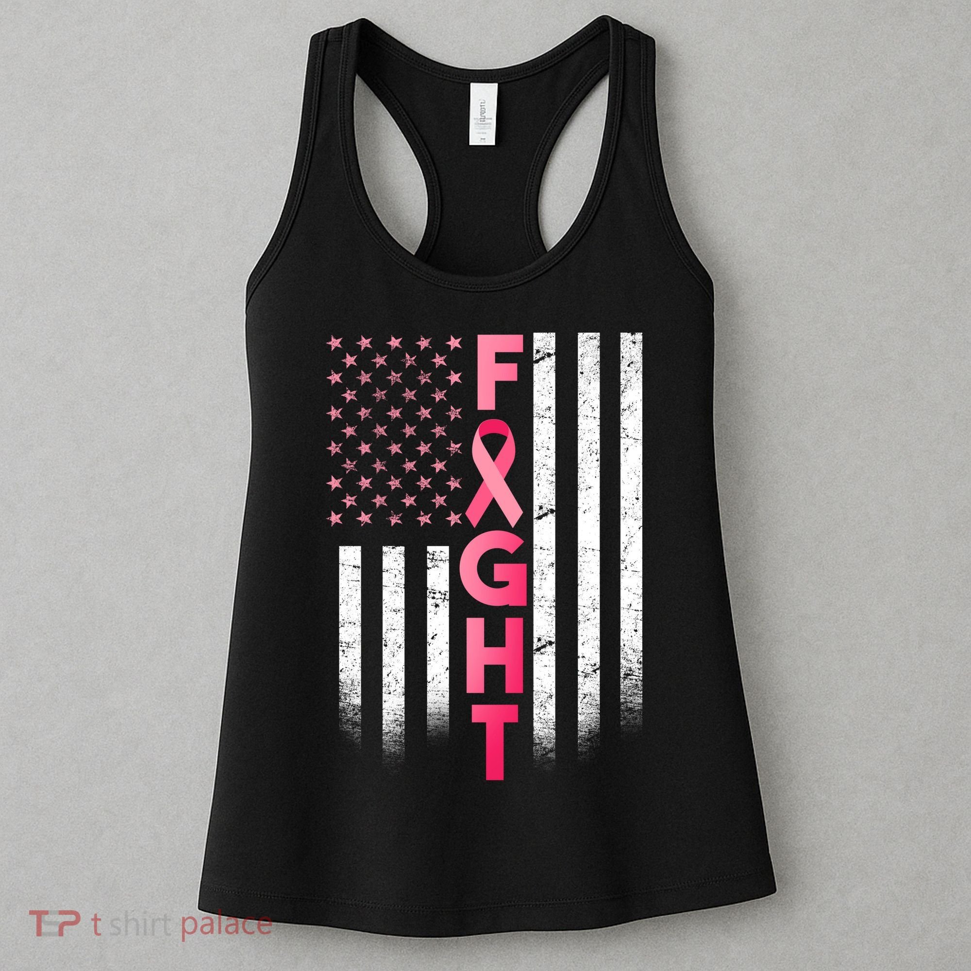 USA Breast Cancer Awareness Fight Logo Women's Tank Top