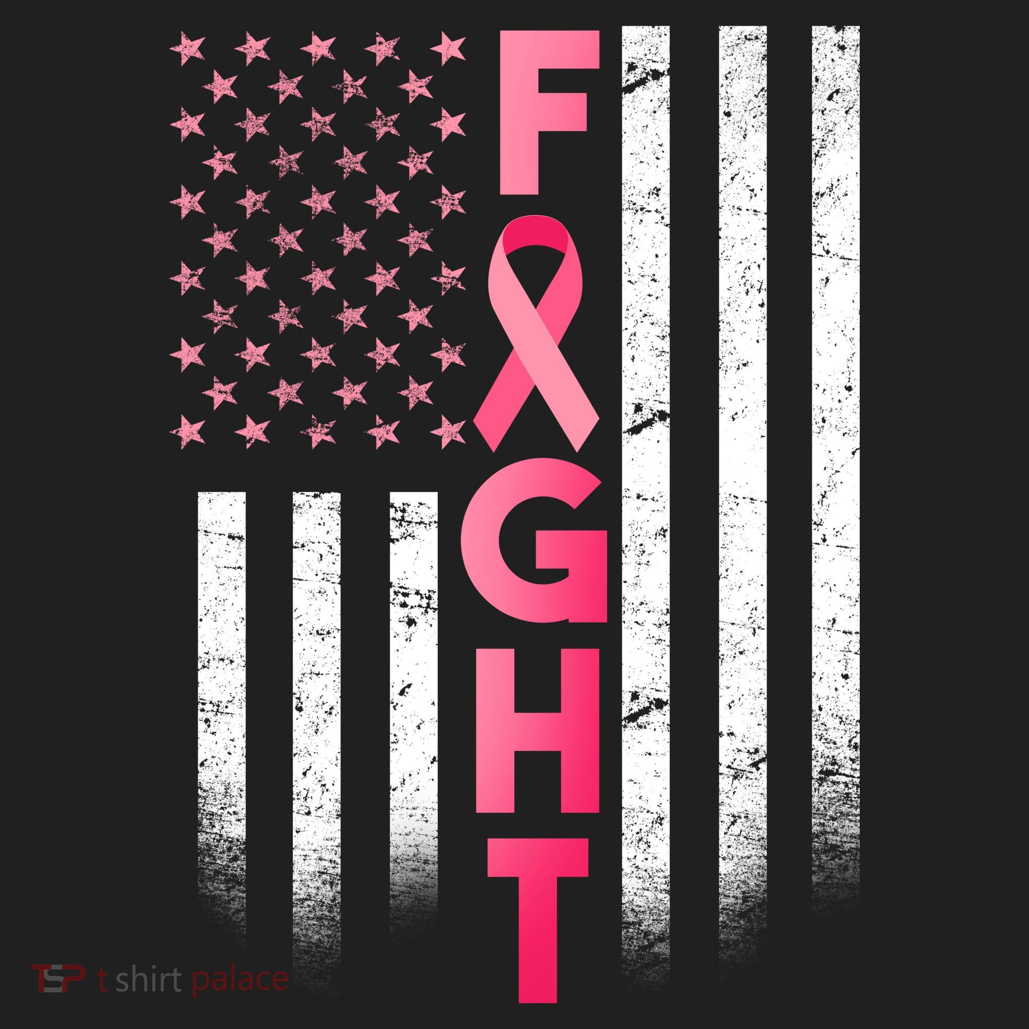USA Breast Cancer Awareness Fight Logo Hat