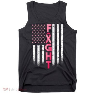 USA Breast Cancer Awareness Fight Logo Tank Top