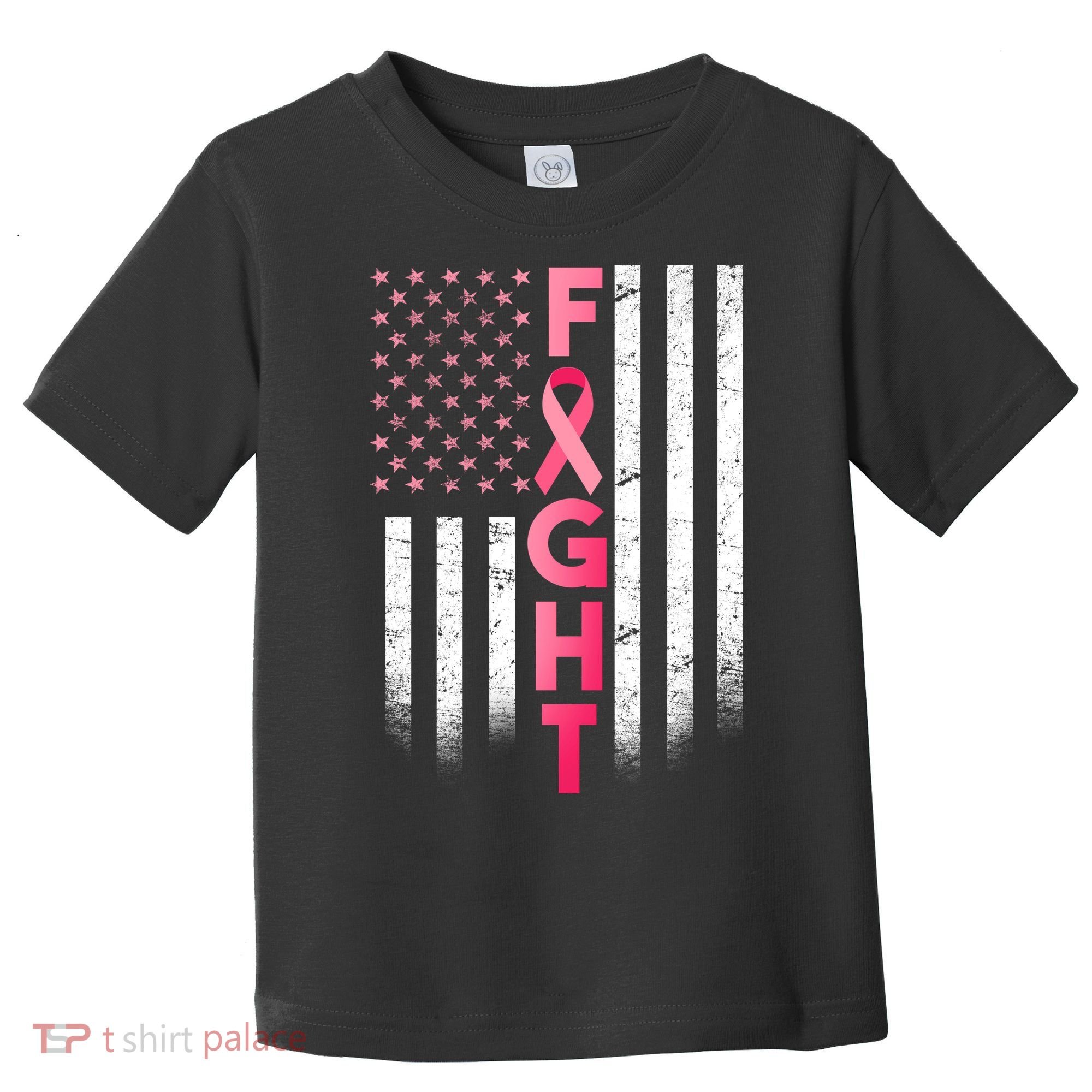 USA Breast Cancer Awareness Fight Logo Toddler T-Shirt