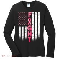 USA Breast Cancer Awareness Fight Logo Women's Long Sleeve Shirt thumb 0