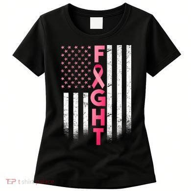 USA Breast Cancer Awareness Fight Logo Women's T-Shirt