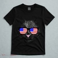 USA Cat Wearing American Flag Glasses T-Shirt thumb 5