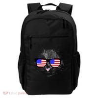 USA Cat Wearing American Flag Glasses Backpack thumb 0