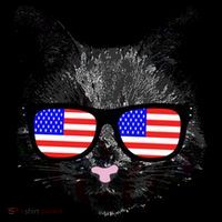 USA Cat Wearing American Flag Glasses Women's Tank Top thumb 5
