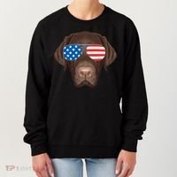 USA Chocolate Lab Dog Women's Sweatshirt thumb 0