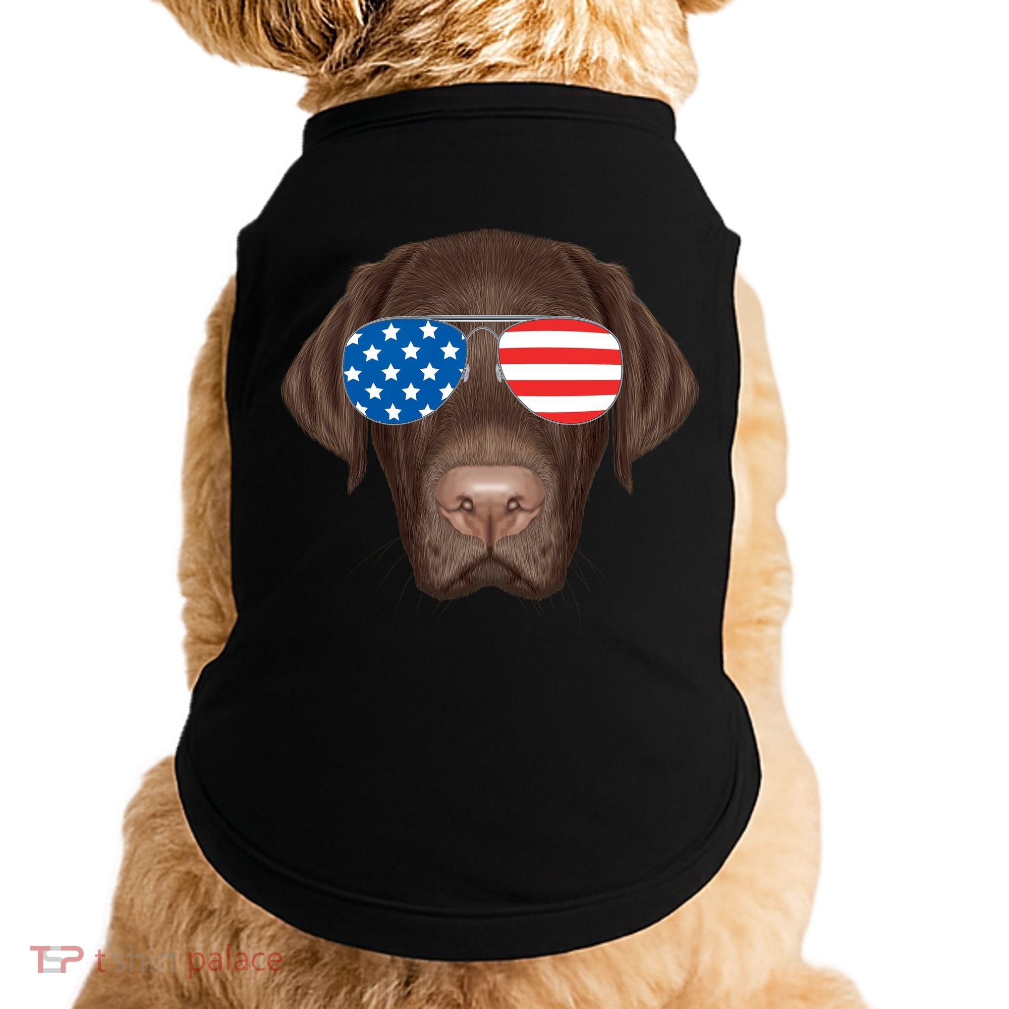 USA Chocolate Lab Dog Doggie Tank