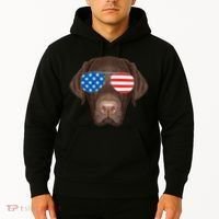USA Chocolate Lab Dog Hoodie thumb 2