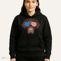 USA Chocolate Lab Dog Hoodie thumb 5