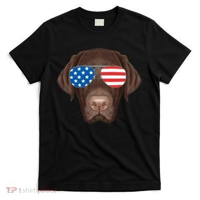 USA Chocolate Lab Dog T-Shirt