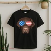 USA Chocolate Lab Dog T-Shirt thumb 2